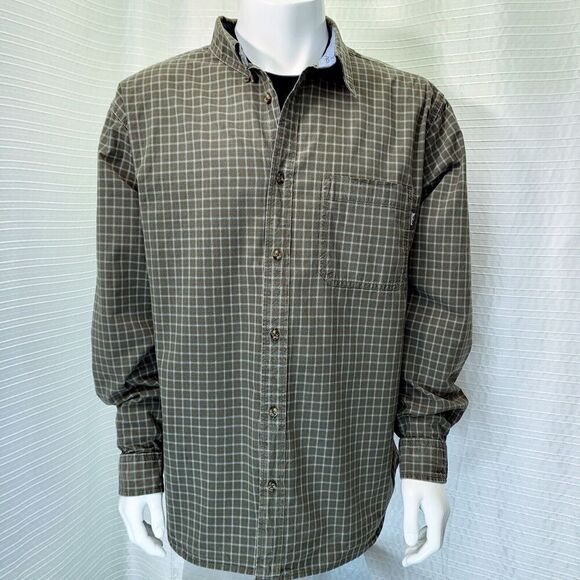 VTG Woolrich Mid-Weight Plaid Shirt Outdoor Loden Green Men's XXL EUC - Picture 7 of 15